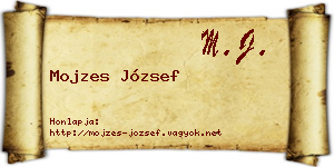 Mojzes József névjegykártya
