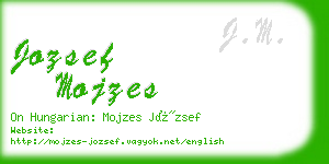 jozsef mojzes business card